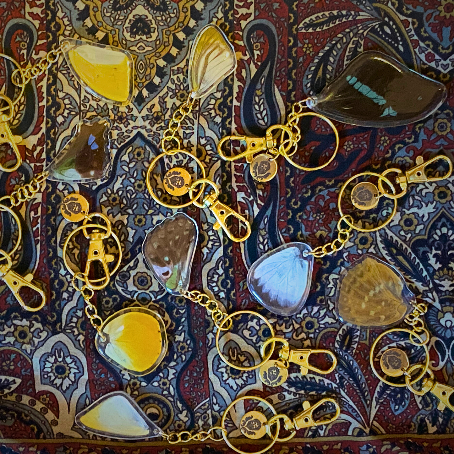 Real Butterfly Wing Keychain - Metamorphosis Talisman