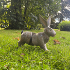 Bounding Rabbit Wooden Decorative Figurine