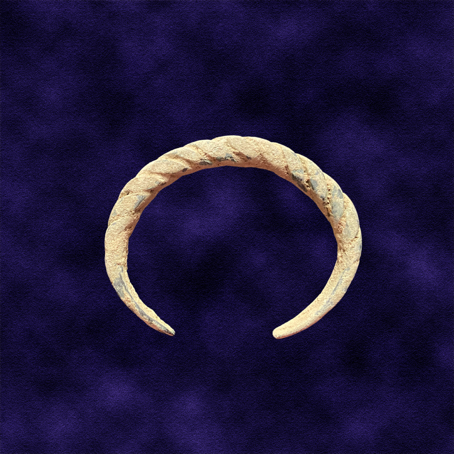 Original Antique Viking Era - Norse Bronze Twisted Warrior Bracelet: 900-100AD Europe