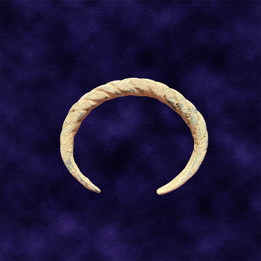 Original Antique Viking Era - Norse Bronze Twisted Warrior Bracelet: 900-100AD Europe