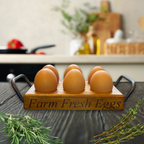 Egg Tray - 6 Hole with Steel Handle
