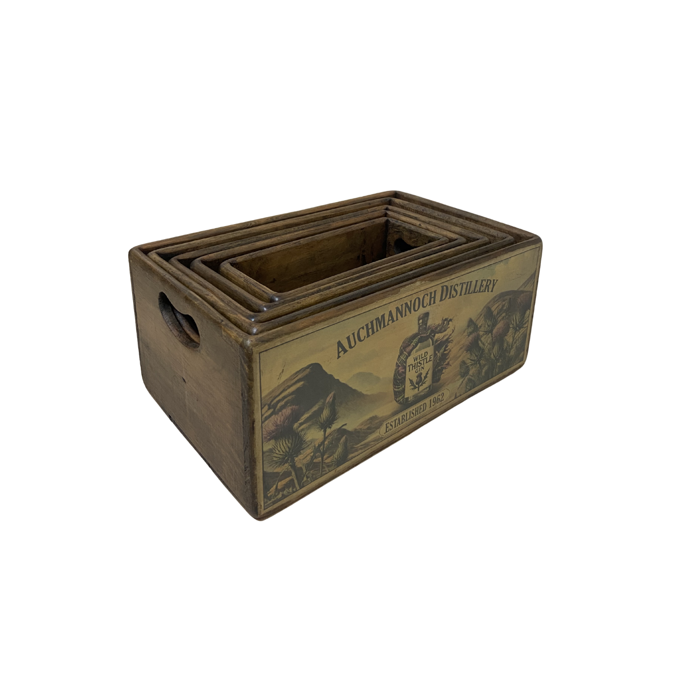 Wooden Nesting Boxes - Wild Thistle Gin (Set of 5 Sizes)