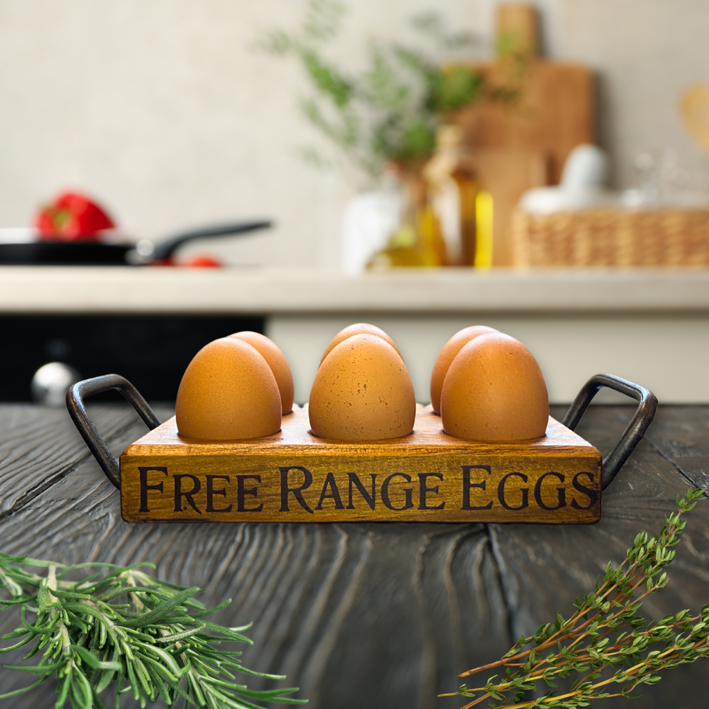 Egg Tray - 6 Hole with Steel Handle