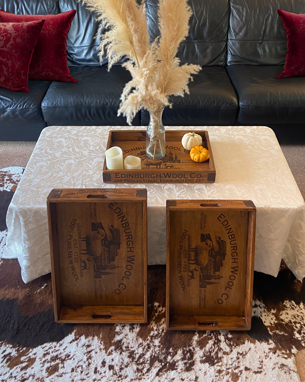 Edinburgh Wool Wooden Tray - 3 Sizes