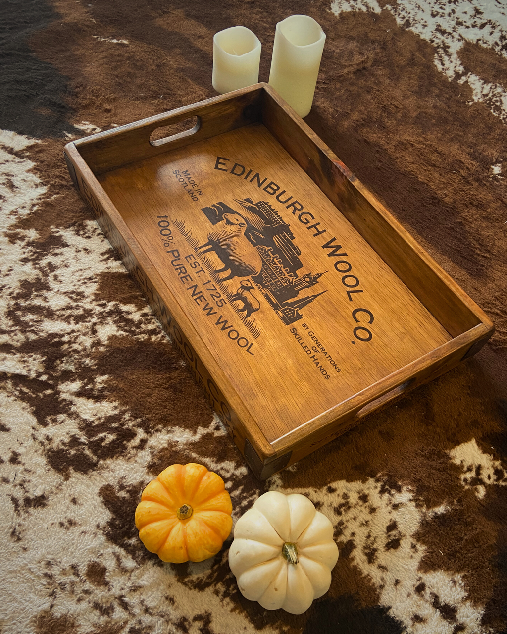 Edinburgh Wool Wooden Tray - 3 Sizes