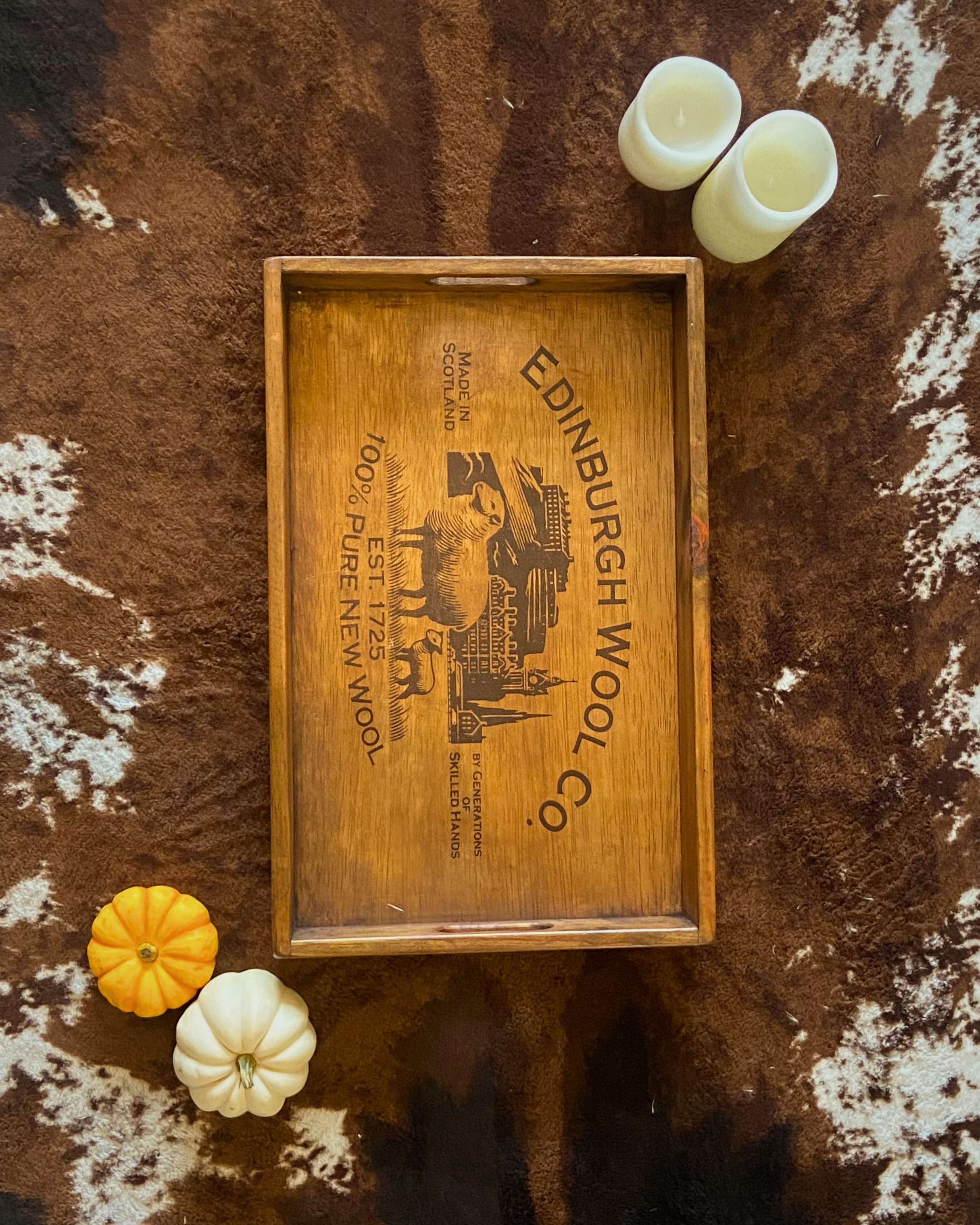 Edinburgh Wool Wooden Tray - 3 Sizes