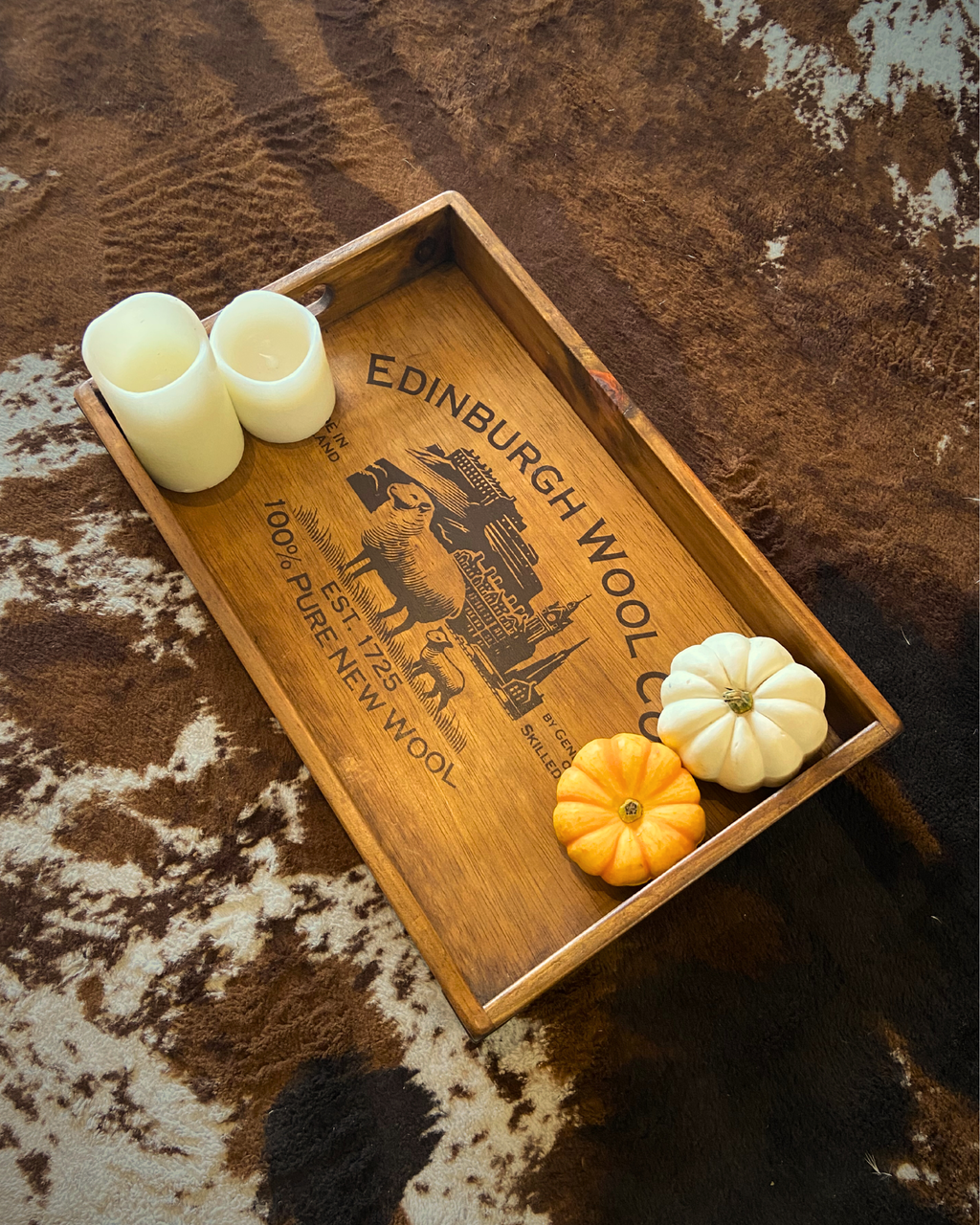 Edinburgh Wool Wooden Tray - 3 Sizes