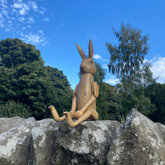 Articulated Wooden Hennow Hare - Large