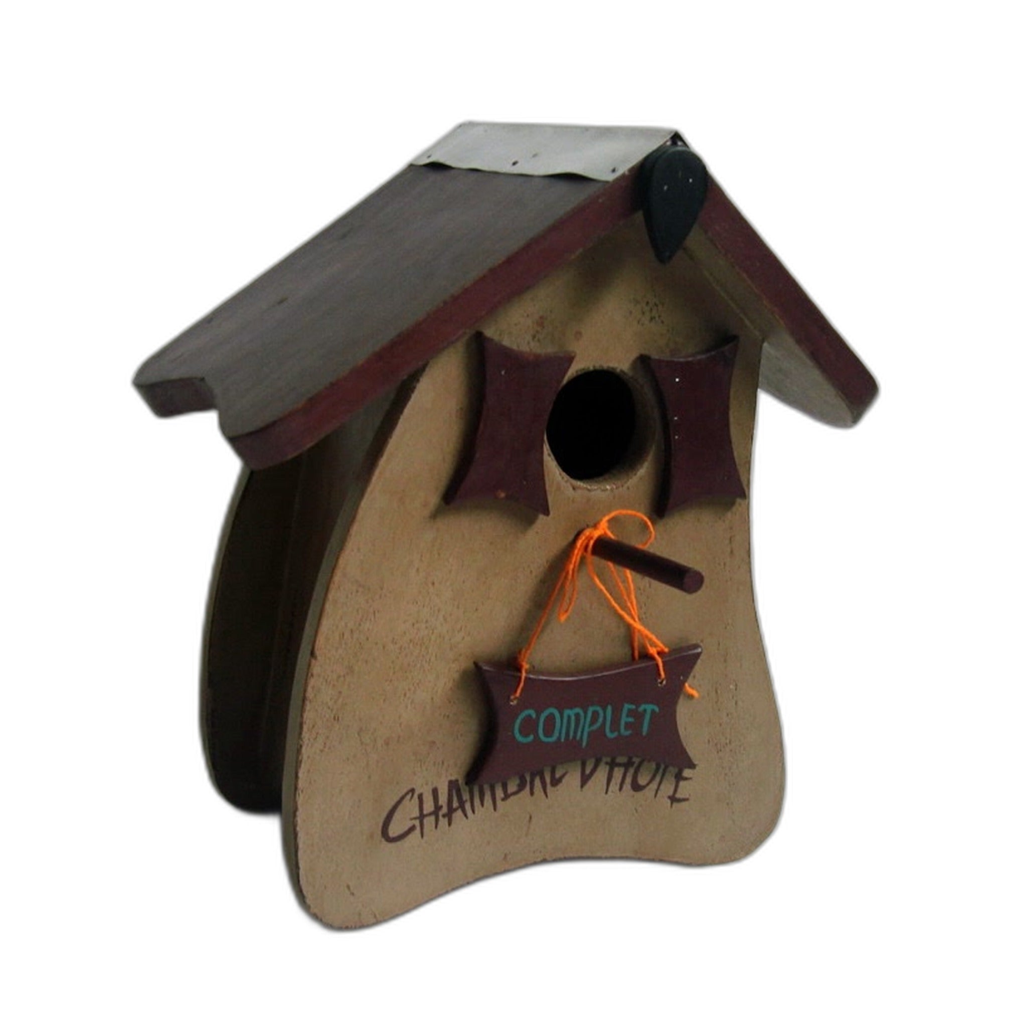 Bali handmade wooden bird box, garden nesting box