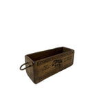 Edinburgh Wool Co. hand-stencilled XS wooden storage box, angled view