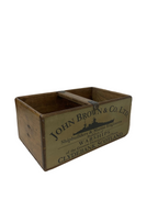 John Brown colour print large wooden storage box, front view