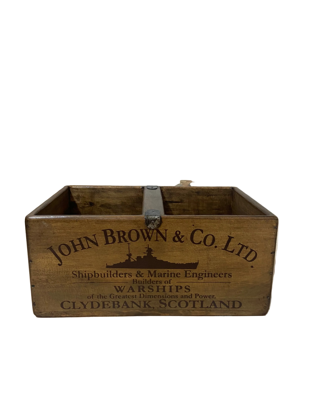 John Brown hand-stencilled wooden storage box in sustainably sourced pine