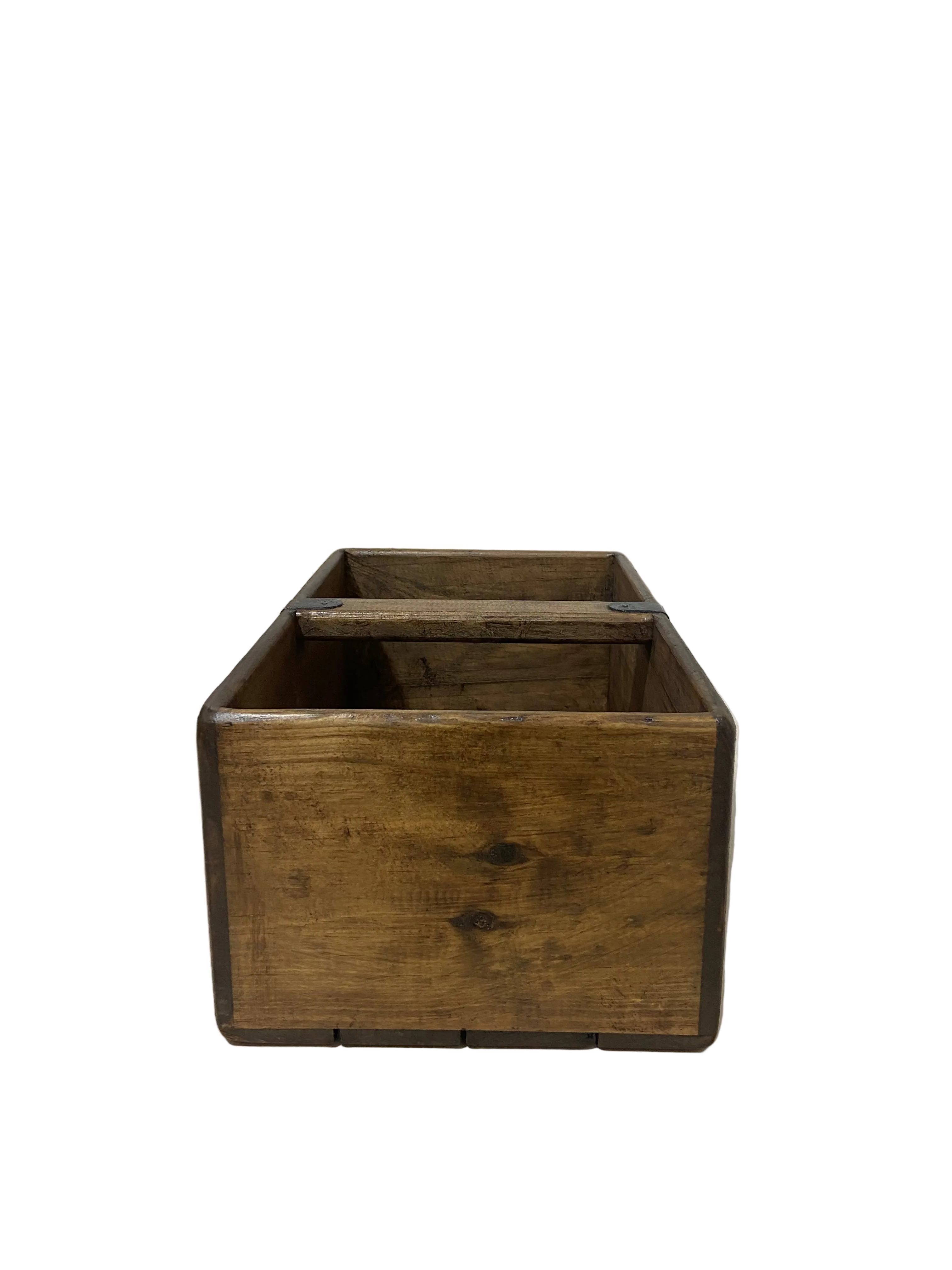 John Brown colour print large wooden storage box, angled view