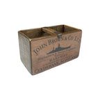 John Brown colour print small wooden storage box, angled view