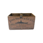 John Brown colour print wooden storage box in pine, small size