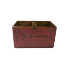 Broxburn Oil Co. colour print wooden storage box in pine, small size