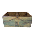 Selkie Gin colour print wooden storage box in pine, large size