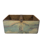 Selkie Gin colour print wooden storage box in pine, large size