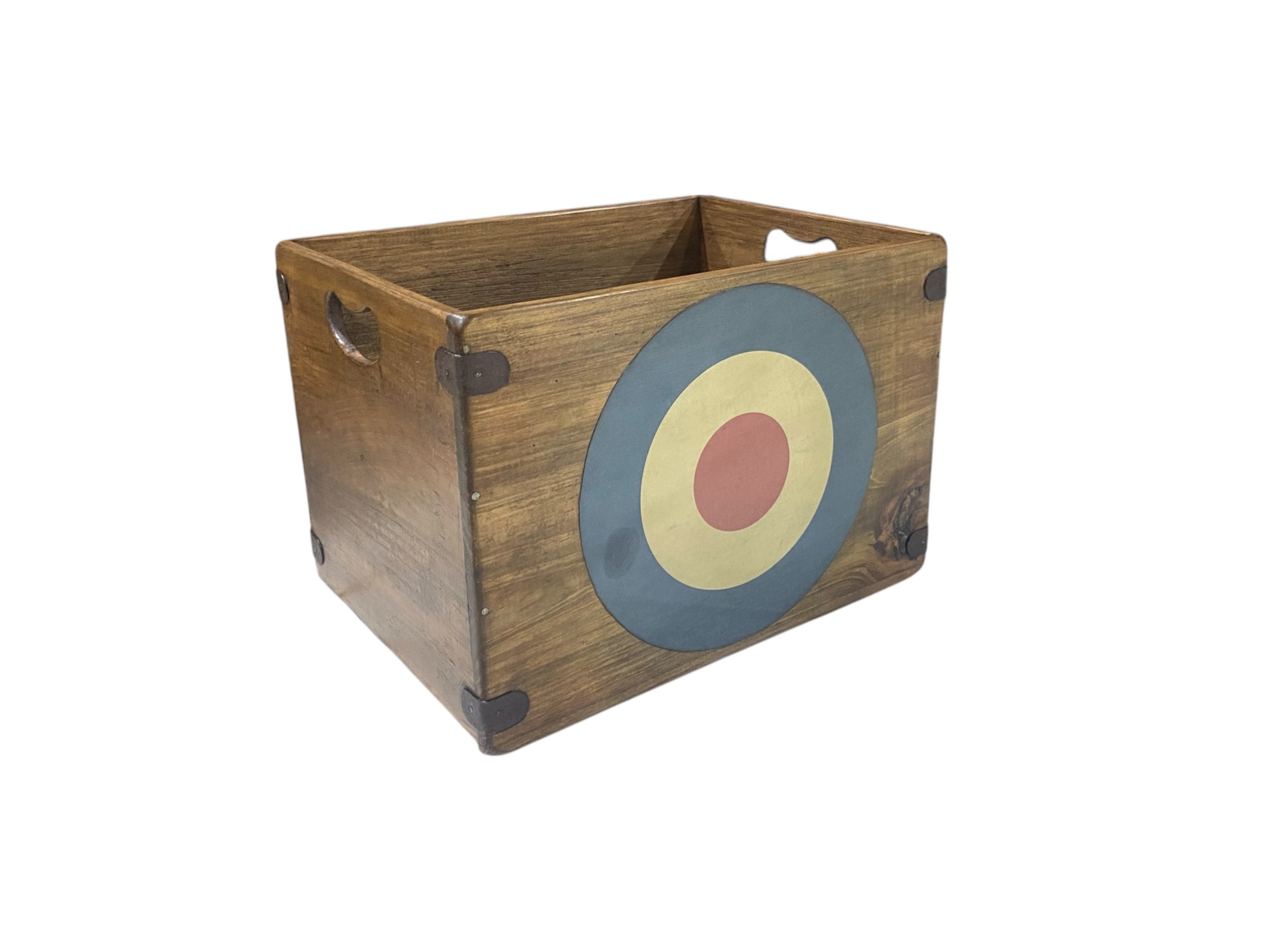 Handcrafted Vinyl Record Storage Box - Keep The Faith (Vintage Style Print)