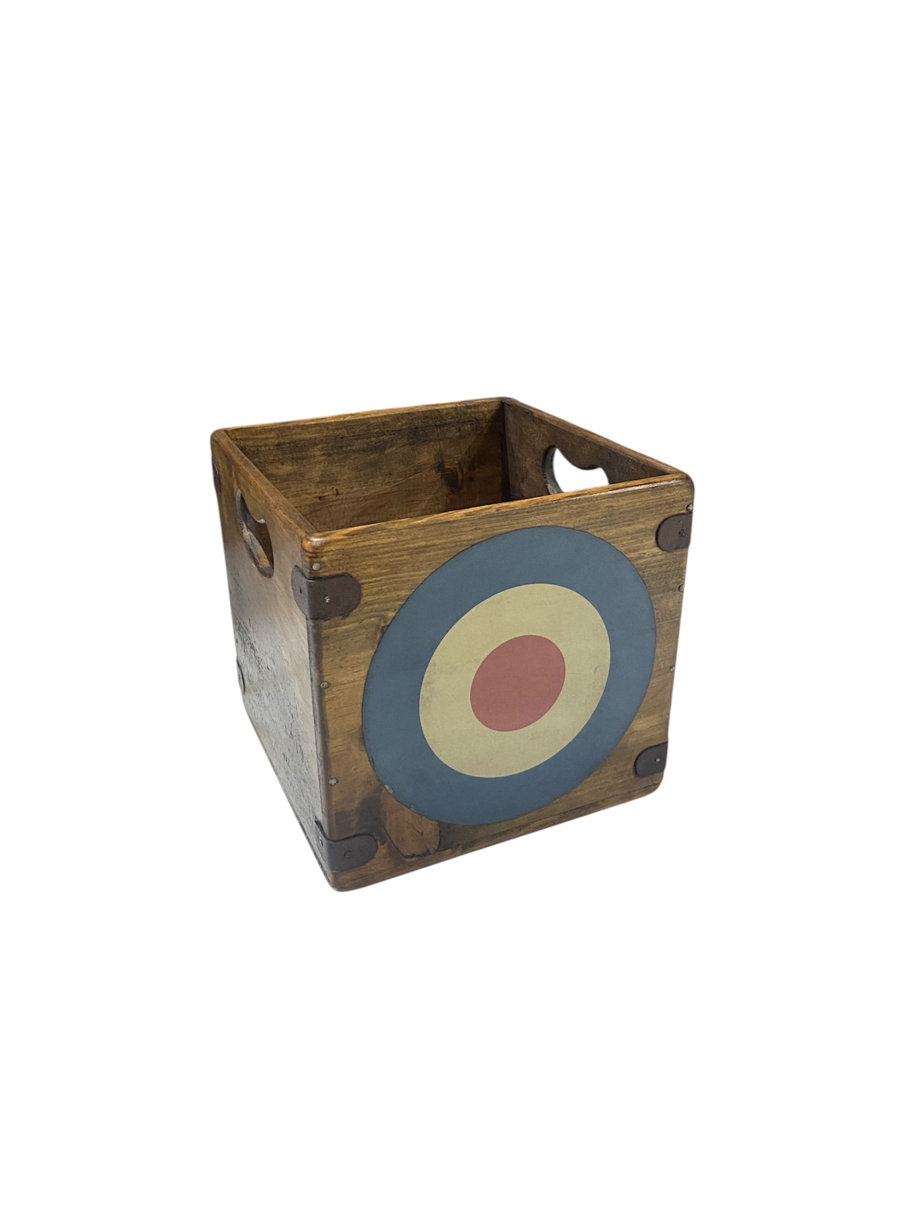 Handcrafted Small Vinyl Record Storage Box - Keep The Faith (Vintage Style Print)