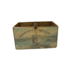 Selkie Gin colour print wooden storage box in pine, small size