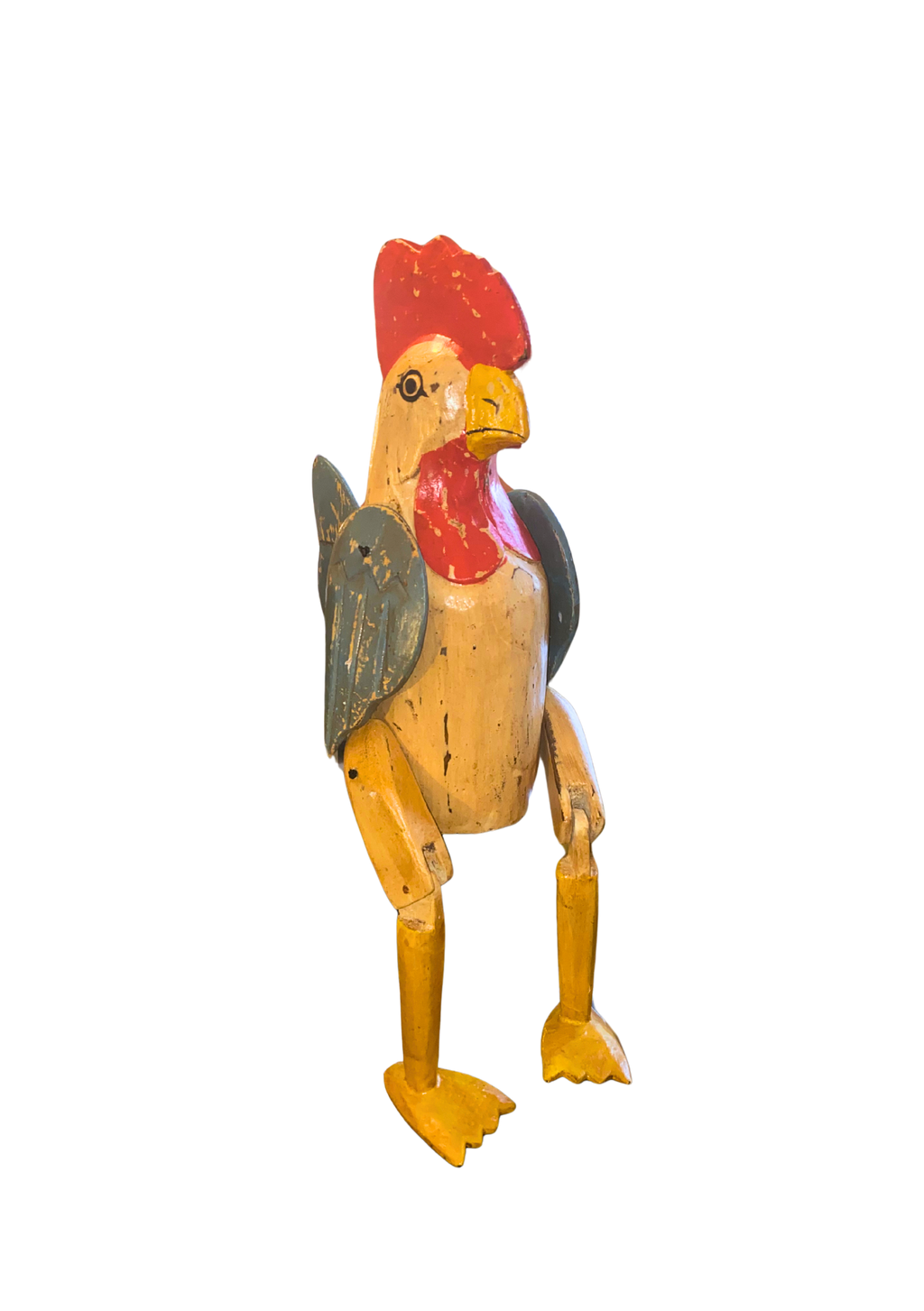 Medium Handcrafted Articulated Wooden Chicken