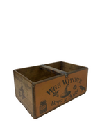 Wee Witch's Bits and Bobs colour print large wooden storage box, orange label