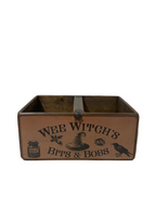 Wee Witch's Bits and Bobs colour print wooden storage box, large size