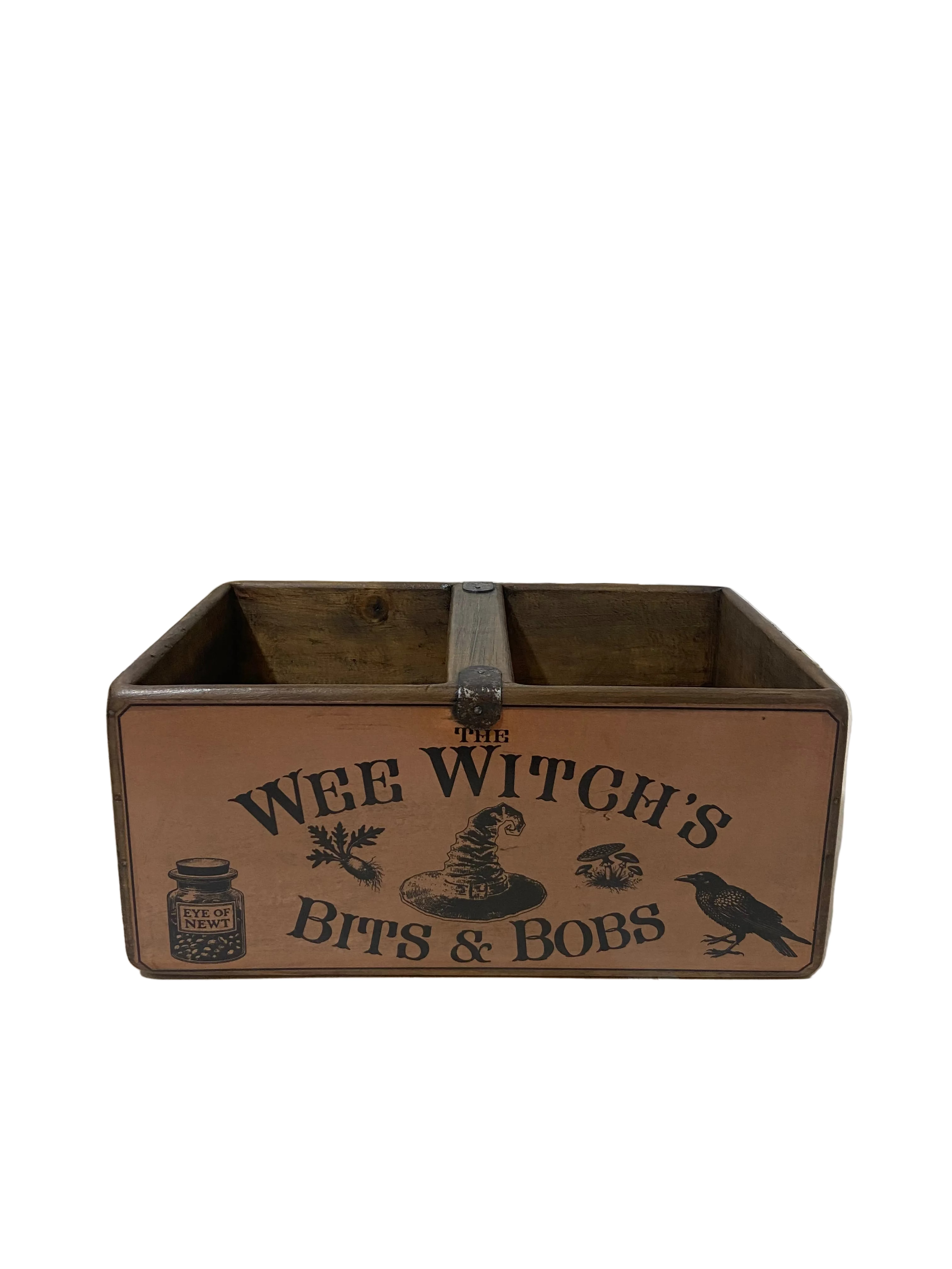Wee Witch's Bits and Bobs colour print wooden storage box, large size