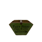 Wooden egg trug in green, handmade pine egg holder, Green Man Emporium