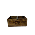 Edinburgh Wool Co. hand-stencilled wooden storage box in pine, large size