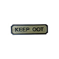 'Keep Oot' handcrafted Scottish wooden sign in hand-painted pine
