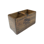 Edinburgh Wool Co. hand-stencilled wooden storage box in pine, small size