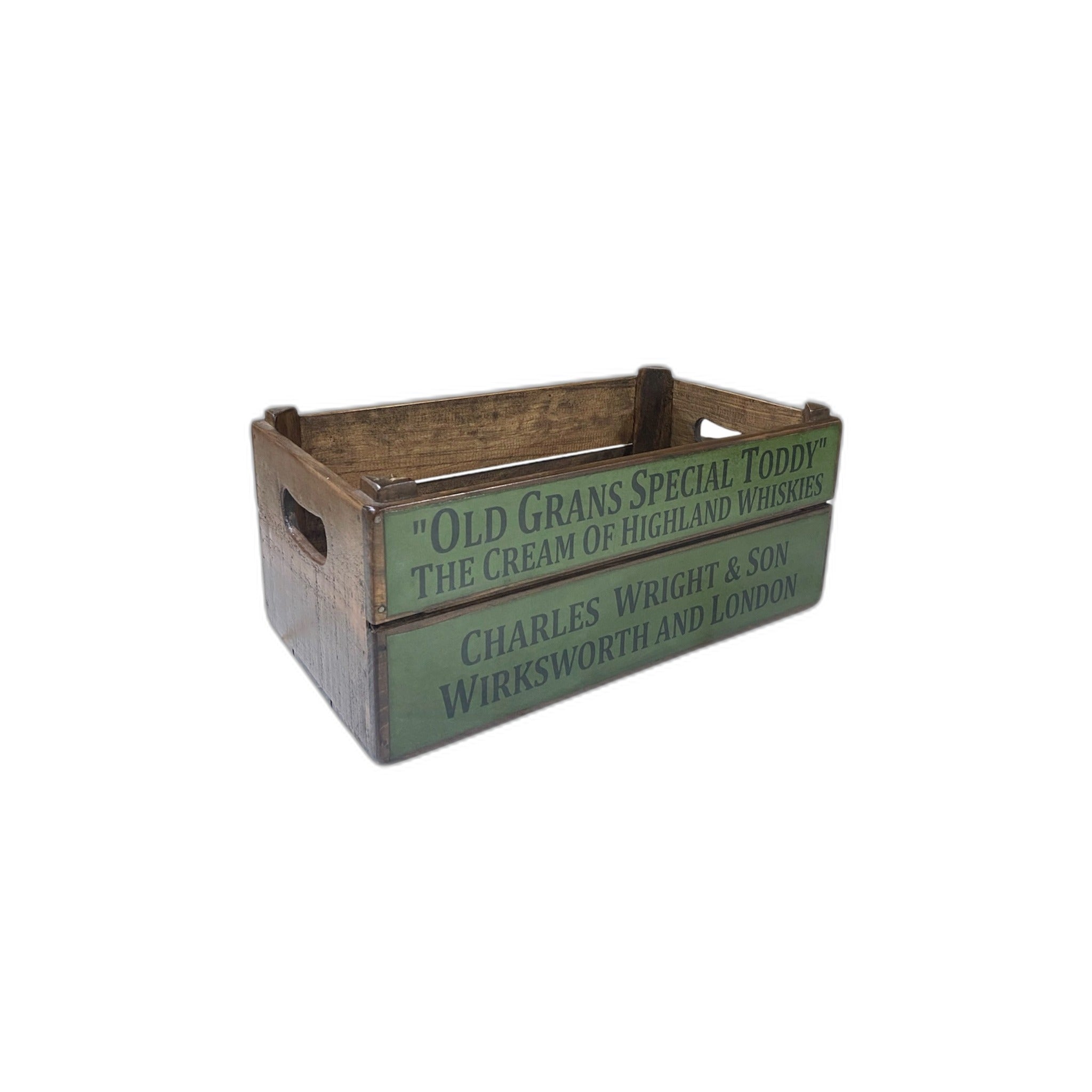 Old Grans Special Toddy colour print wooden storage box, XL size