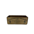 Auchtermuchty Whisky colour print wooden storage box in pine, XS size