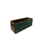 Broxburn Oil Co. colour print XS wooden storage box, angled view