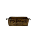 Broxburn Oil Co. hand-stencilled wooden storage box in pine, XS size