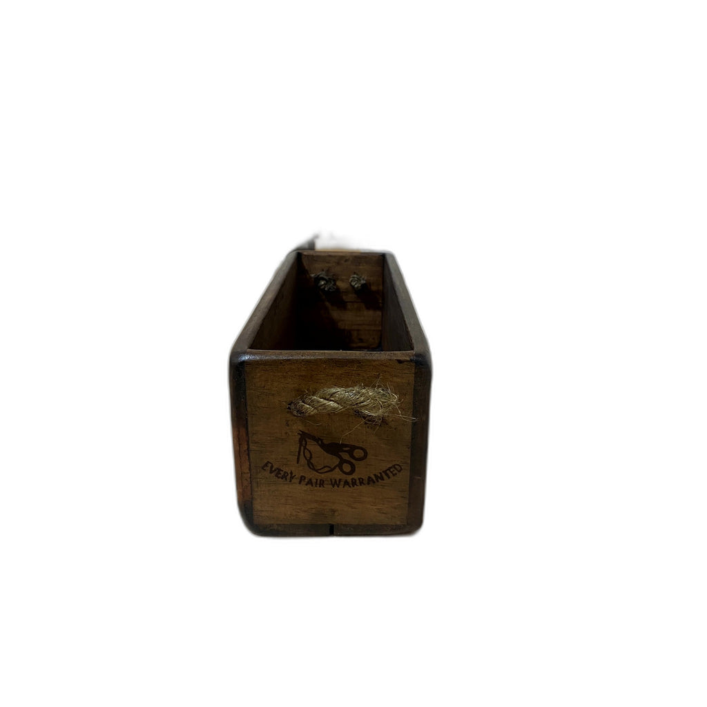 Jacobean Corsetry hand-stencilled wooden storage box in pine, XS size