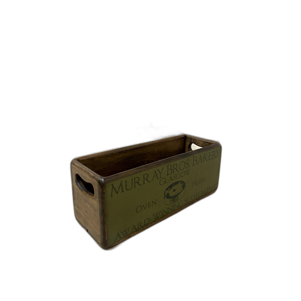 Murray Bros. colour print XS wooden storage box, angled view