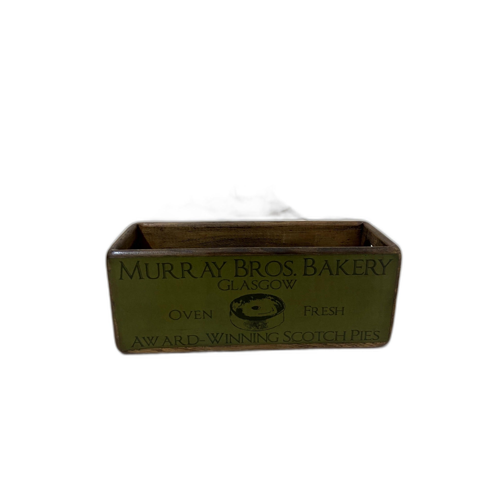 Murray Bros. colour print wooden storage box in pine, XS size