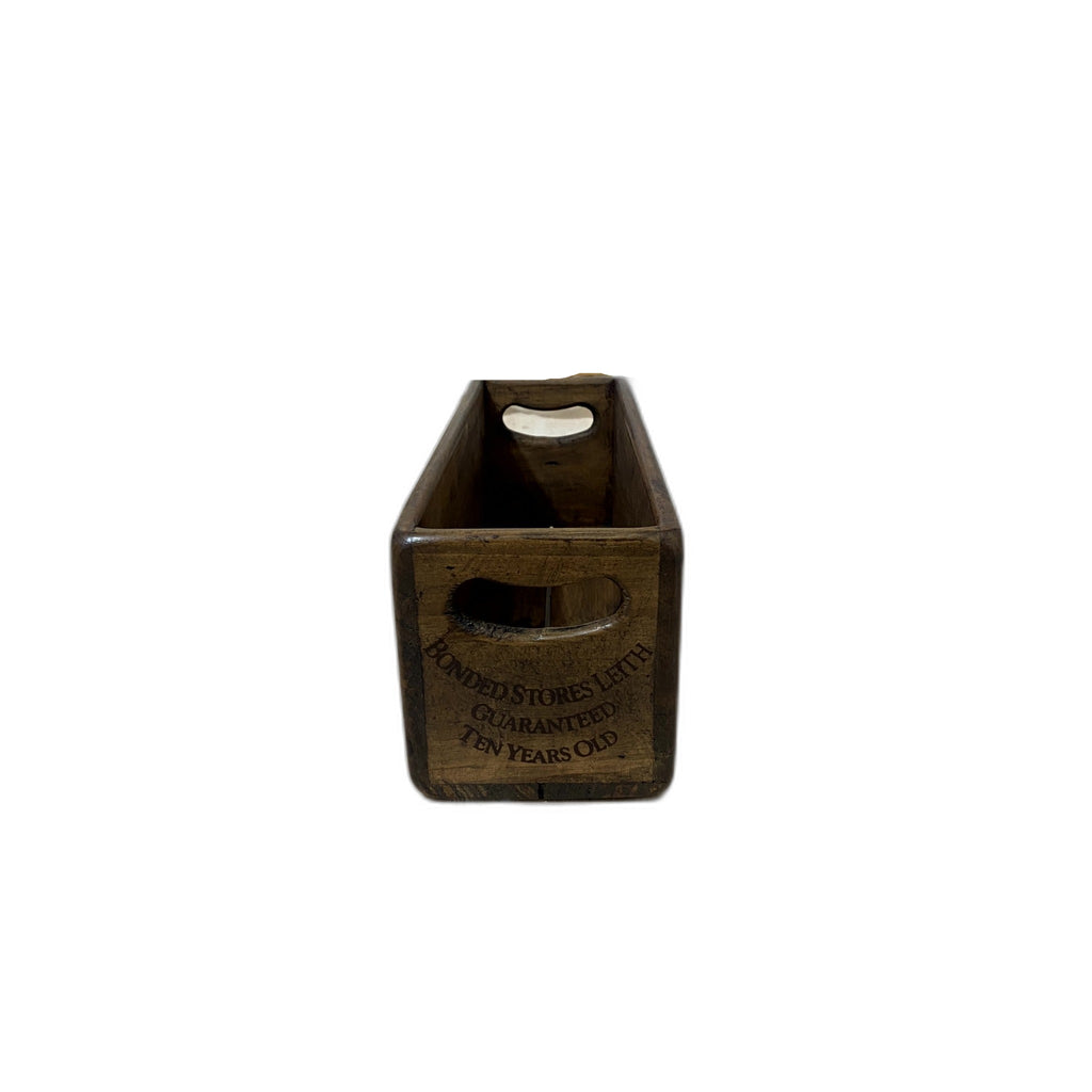 Old Grans Special Toddy hand-stencilled XS wooden storage box, angled view