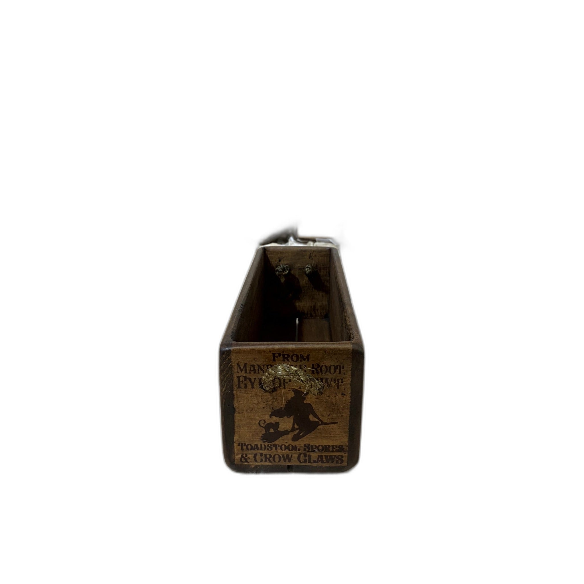 Wee Witch's Bits and Bobs hand-stencilled wooden storage box, XS size