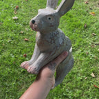 Bounding Rabbit Wooden Decorative Figurine