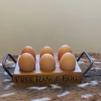Egg Tray - 6 Hole with Steel Handle